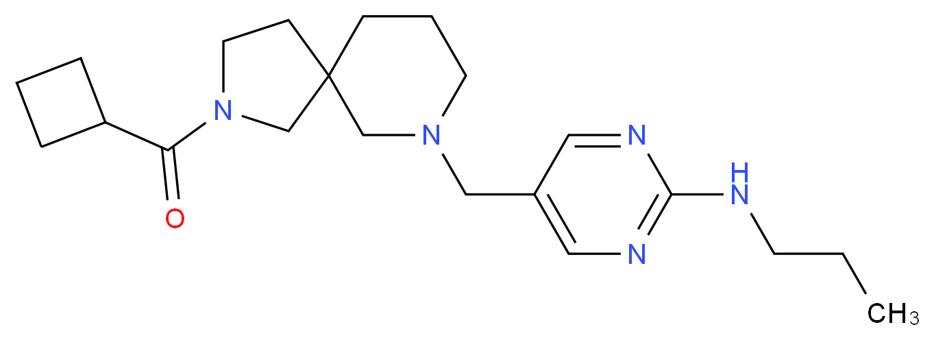 5-{[2-(cyclobutylcarbonyl)-2,7-diazaspiro[4.5]dec-7-yl]methyl}-N-propylpyrimidin-2-amine_分子结构_CAS_)