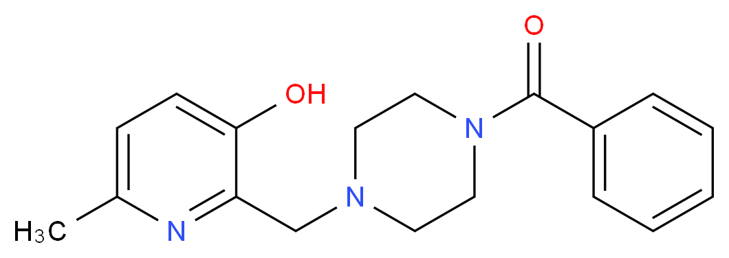 2-[(4-benzoylpiperazin-1-yl)methyl]-6-methylpyridin-3-ol_分子结构_CAS_)