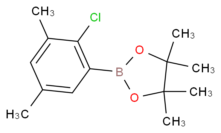 2-(2-Chloro-3,5-dimethylphenyl)-4,4,5,5-tetramethyl-1,3,2-dioxaborolane_分子结构_CAS_1256781-74-4)