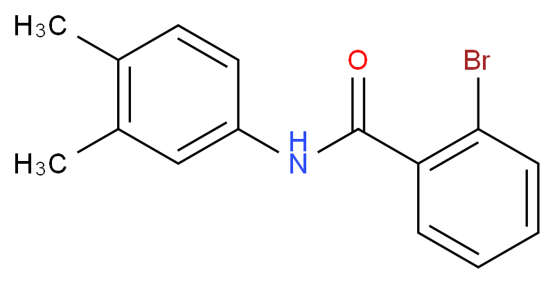 2-Bromo-N-(3,4-dimethylphenyl)benzamide_分子结构_CAS_303991-53-9)