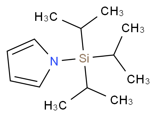 1-[tris(propan-2-yl)silyl]-1H-pyrrole_分子结构_CAS_87630-35-1