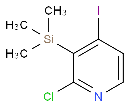 2-Chloro-4-iodo-3-(trimethylsilyl)pyridine_分子结构_CAS_)