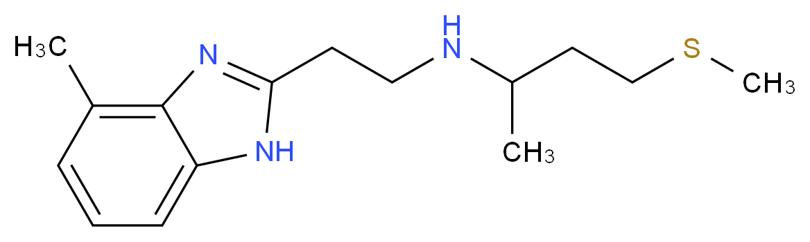 N-[2-(4-methyl-1H-benzimidazol-2-yl)ethyl]-4-(methylthio)butan-2-amine_分子结构_CAS_)