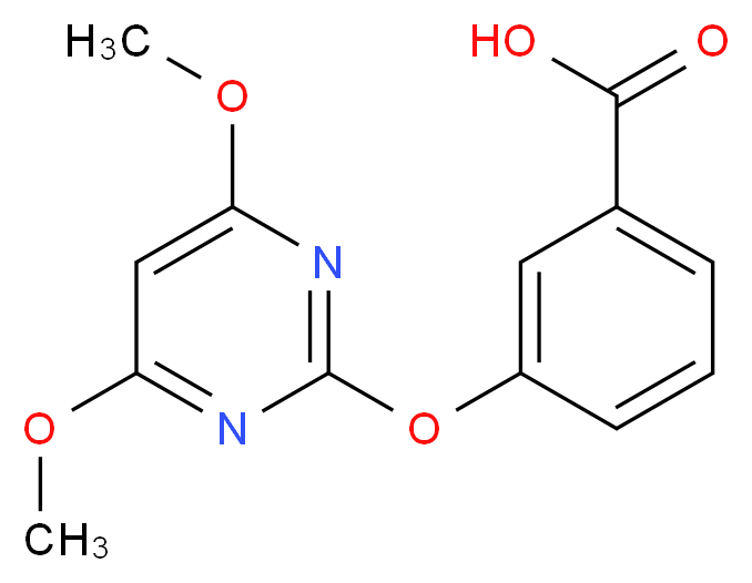 3-[(4,6-Dimethoxypyrimidin-2-yl)oxy]benzoic acid_分子结构_CAS_387350-58-5)