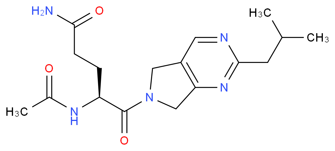(4S)-4-(acetylamino)-5-(2-isobutyl-5,7-dihydro-6H-pyrrolo[3,4-d]pyrimidin-6-yl)-5-oxopentanamide_分子结构_CAS_)