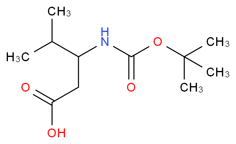 3-{[(tert-butoxy)carbonyl]amino}-4-methylpentanoic acid_分子结构_CAS_248924-39-2