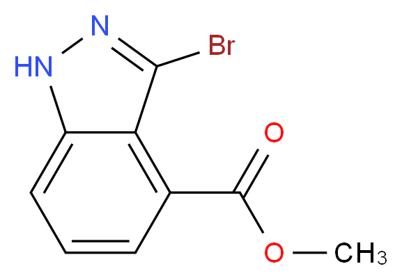 methyl 3-bromo-1H-indazole-4-carboxylate_分子结构_CAS_885271-63-6