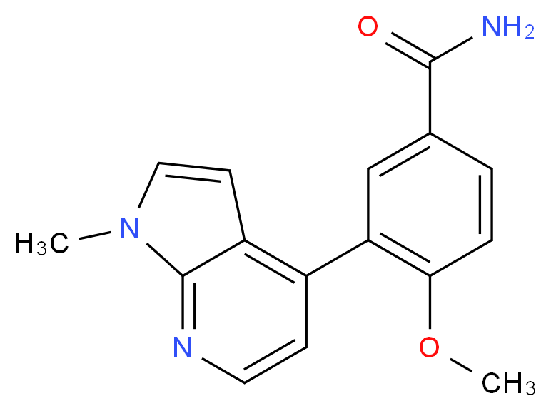 4-methoxy-3-(1-methyl-1H-pyrrolo[2,3-b]pyridin-4-yl)benzamide_分子结构_CAS_)
