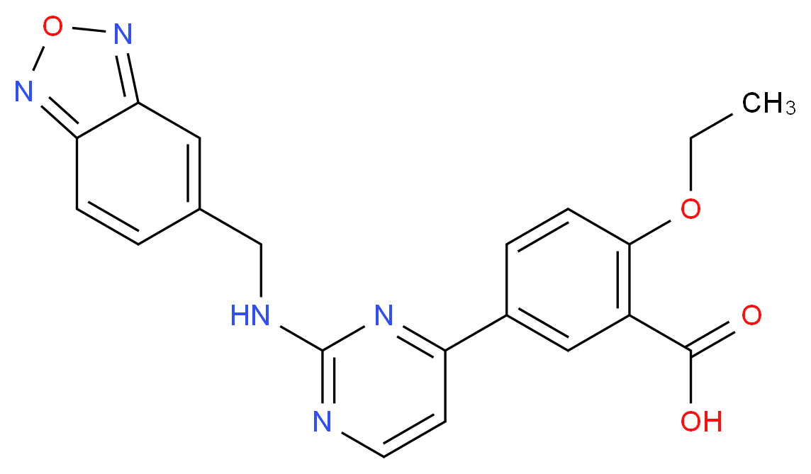 5-{2-[(2,1,3-benzoxadiazol-5-ylmethyl)amino]pyrimidin-4-yl}-2-ethoxybenzoic acid_分子结构_CAS_)