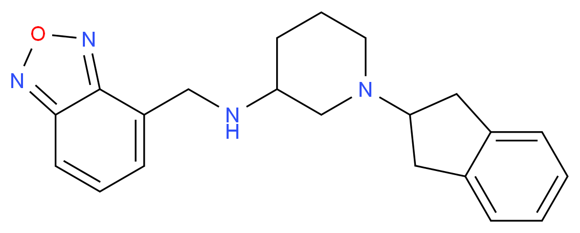 N-(2,1,3-benzoxadiazol-4-ylmethyl)-1-(2,3-dihydro-1H-inden-2-yl)-3-piperidinamine_分子结构_CAS_)