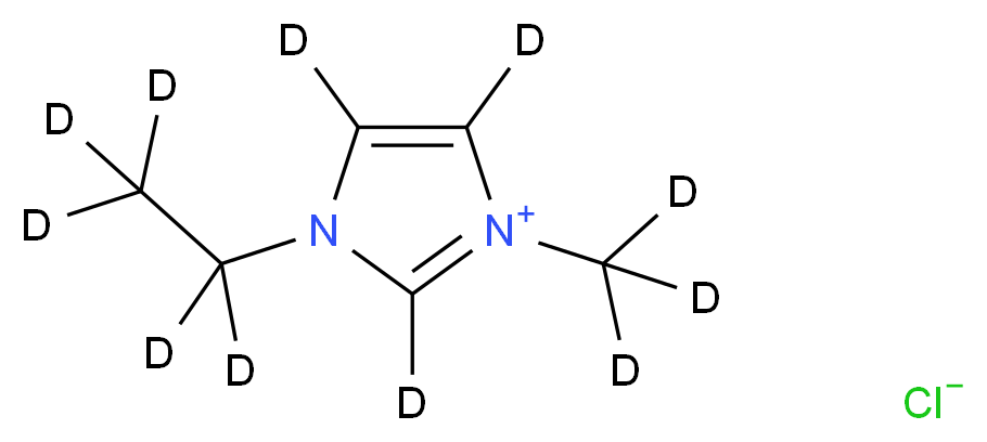 1-(<sup>2</sup>H<sub>5</sub>)ethyl-3-(<sup>2</sup>H<sub>3</sub>)methyl(<sup>2</sup>H<sub>3</sub>)-1H-imidazol-3-ium chloride_分子结构_CAS_160203-52-1