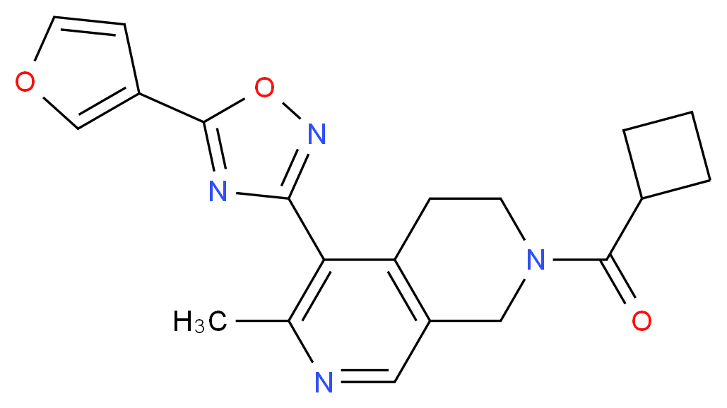 2-(cyclobutylcarbonyl)-5-[5-(3-furyl)-1,2,4-oxadiazol-3-yl]-6-methyl-1,2,3,4-tetrahydro-2,7-naphthyridine_分子结构_CAS_)