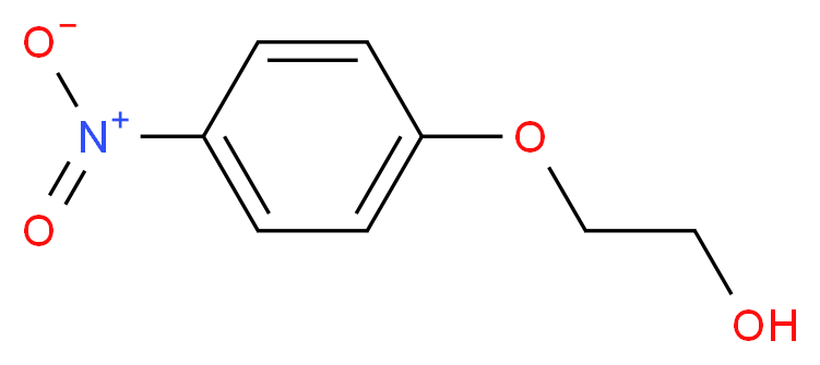 2-(4-Nitrophenoxy)ethanol_分子结构_CAS_16365-27-8)