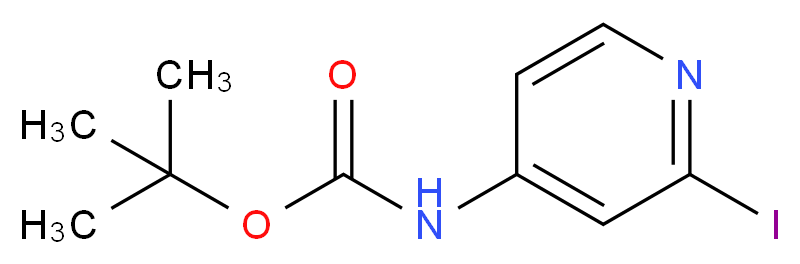 (2-Iodo-pyridin-4-yl)-carbamic acid tert-butyl ester_分子结构_CAS_869735-25-1)