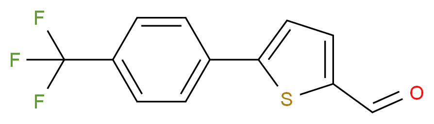 5-[4-(trifluoromethyl)phenyl]thiophene-2-carbaldehyde_分子结构_CAS_343604-31-9