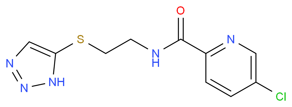 5-chloro-N-[2-(1H-1,2,3-triazol-5-ylthio)ethyl]pyridine-2-carboxamide_分子结构_CAS_)