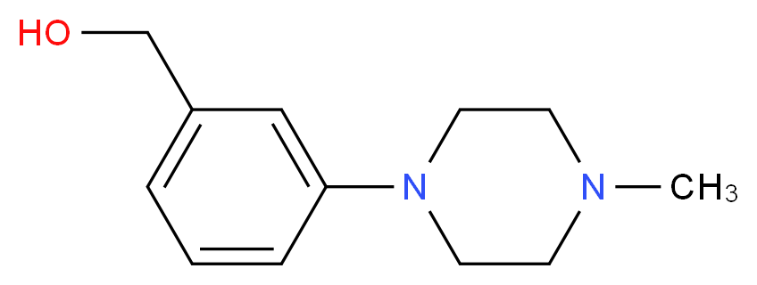 (3-(4-Methylpiperazin-1-yl)phenyl)methanol_分子结构_CAS_123987-13-3)