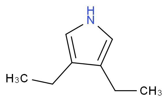 3,4-diethyl-1H-pyrrole_分子结构_CAS_16200-52-5