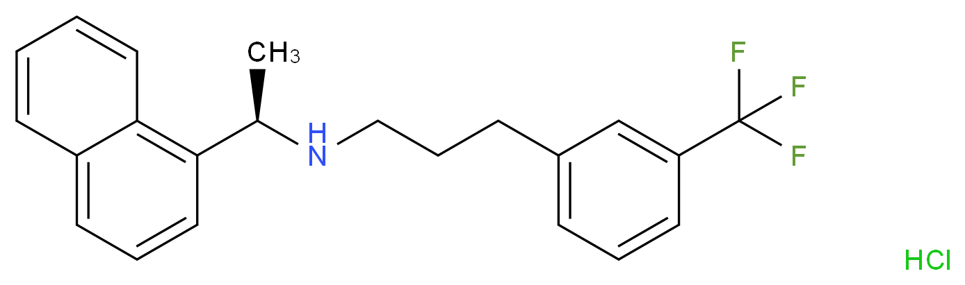 [(1R)-1-(naphthalen-1-yl)ethyl]({3-[3-(trifluoromethyl)phenyl]propyl})amine hydrochloride_分子结构_CAS_364782-34-3