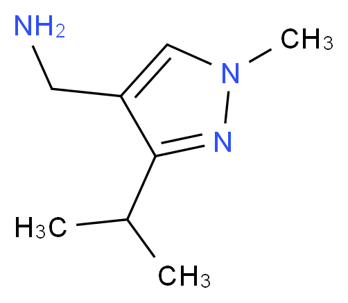 [1-methyl-3-(propan-2-yl)-1H-pyrazol-4-yl]methanamine_分子结构_CAS_)