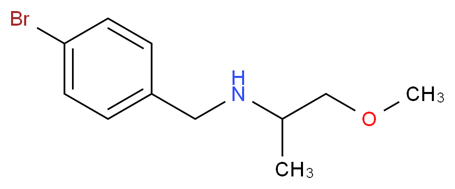 (4-bromobenzyl)(2-methoxy-1-methylethyl)amine_分子结构_CAS_355816-64-7)