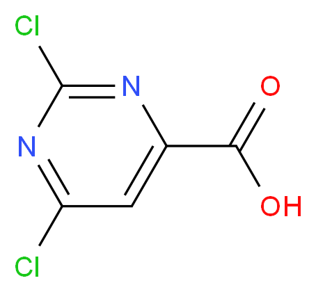 2,6-Dichloro-pyrimidine-4-carboxylic acid_分子结构_CAS_16492-28-7)