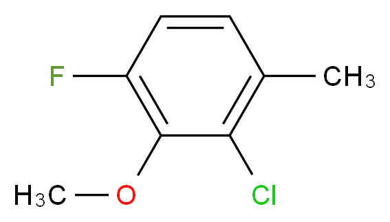 2-Chloro-6-fluoro-3-methylanisole_分子结构_CAS_261762-79-2)