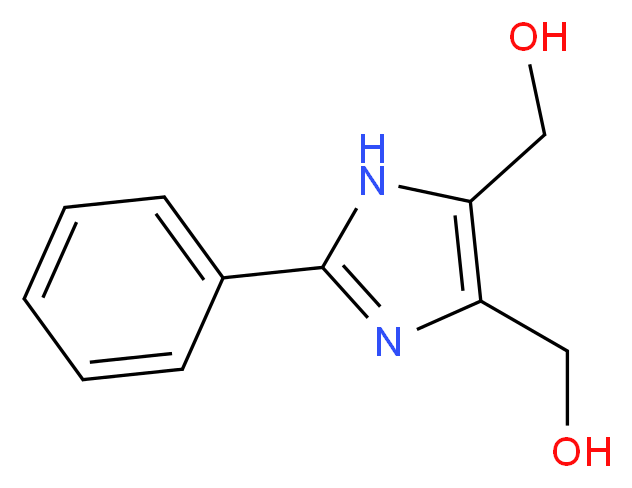 4,5-dihydroxymethyl-2-phenylimidazole_分子结构_CAS_61698-32-6)