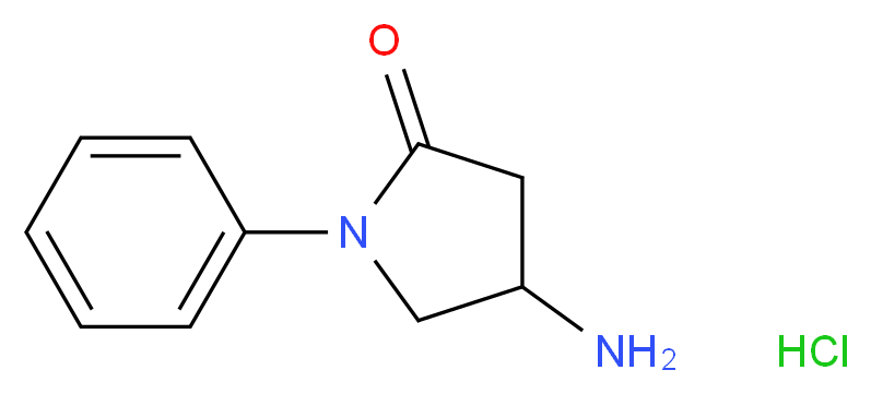 4-amino-1-phenylpyrrolidin-2-one hydrochloride_分子结构_CAS_3026-59-3