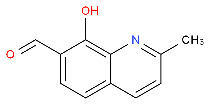 8-hydroxy-2-methylquinoline-7-carbaldehyde_分子结构_CAS_13796-76-4