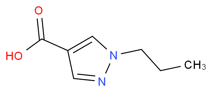 1-Propyl-1H-pyrazole-4-carboxylic acid_分子结构_CAS_)