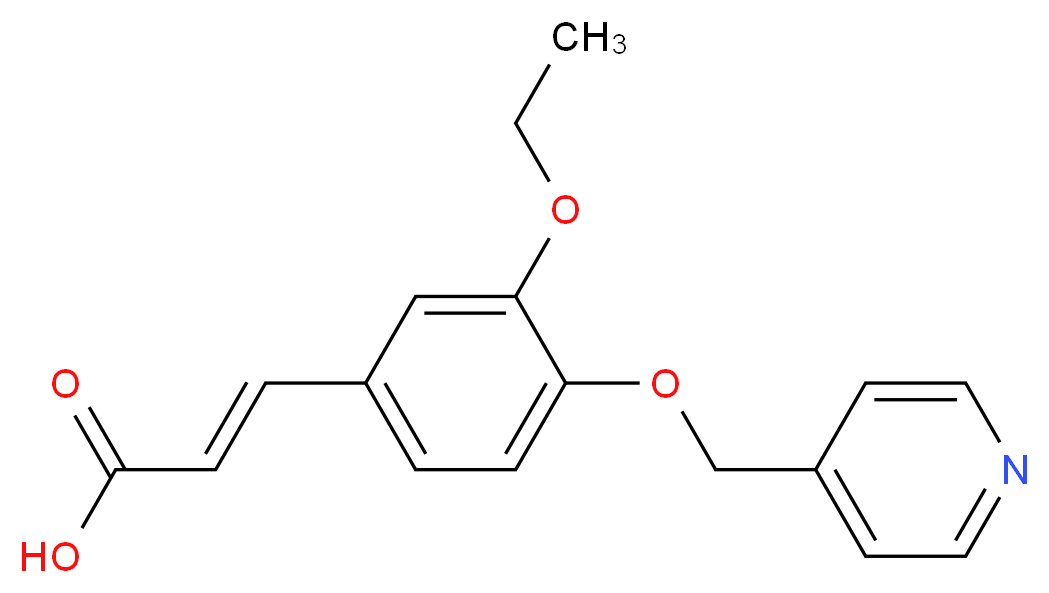 (2E)-3-[3-ethoxy-4-(pyridin-4-ylmethoxy)phenyl]acrylic acid_分子结构_CAS_)