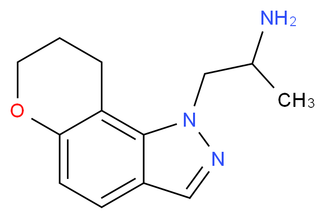 1-{1H,7H,8H,9H-pyrano[2,3-g]indazol-1-yl}propan-2-amine_分子结构_CAS_478132-11-5