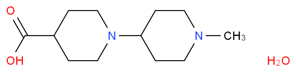 1-(1-Methylpiperidin-4-yl)piperidine-4-carboxylic acid sesquihydrate_分子结构_CAS_)