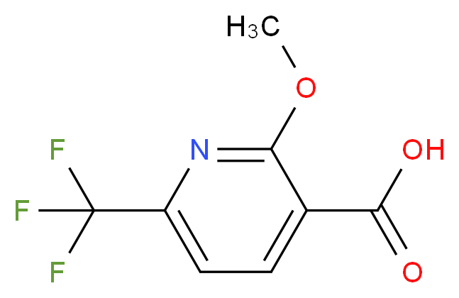 2-METHOXY-6-(TRIFLUOROMETHYL)-3-PYRIDINECARBOXYLIC ACID_分子结构_CAS_916160-41-3)