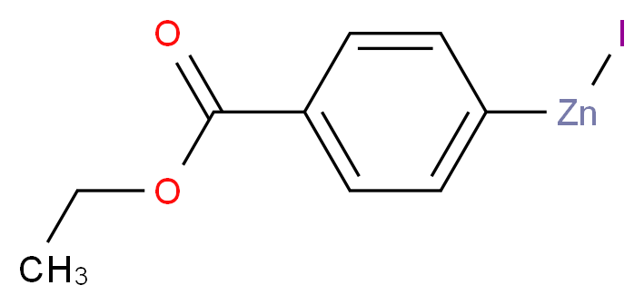 4-(Ethoxycarbonyl)phenylzinc iodide, 0.5M in THF_分子结构_CAS_131379-15-2)