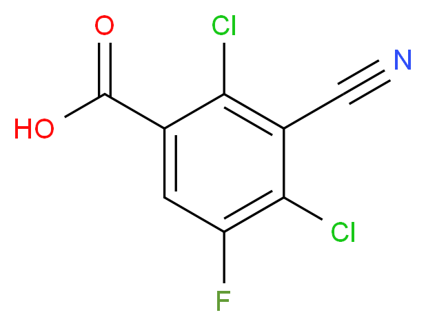 2,4-Dichloro-3-cyano-5-fluorobenzoic acid_分子结构_CAS_117528-58-2)