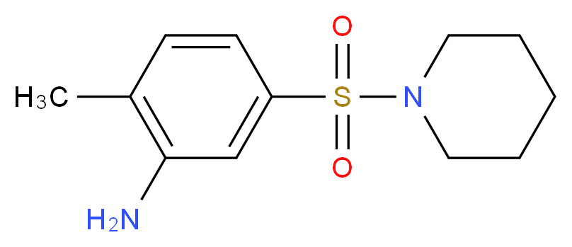 2-methyl-5-(piperidine-1-sulfonyl)aniline_分子结构_CAS_100317-20-2