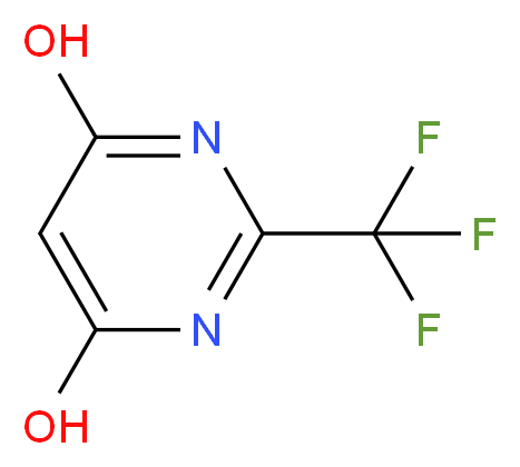 4,6-Dihydroxy-2-(trifluoromethyl)pyrimidine_分子结构_CAS_672-47-9)