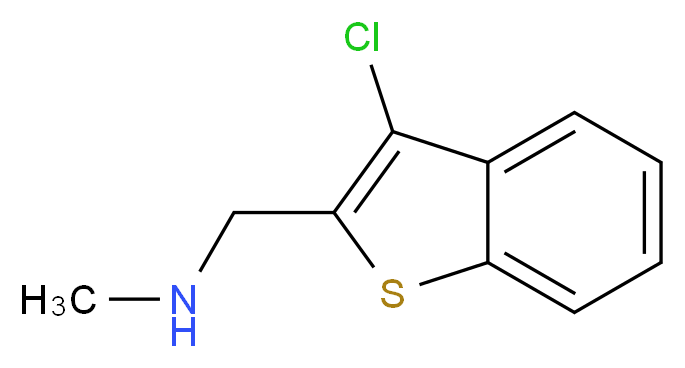 [(3-chloro-1-benzothiophen-2-yl)methyl](methyl)amine_分子结构_CAS_132740-14-8