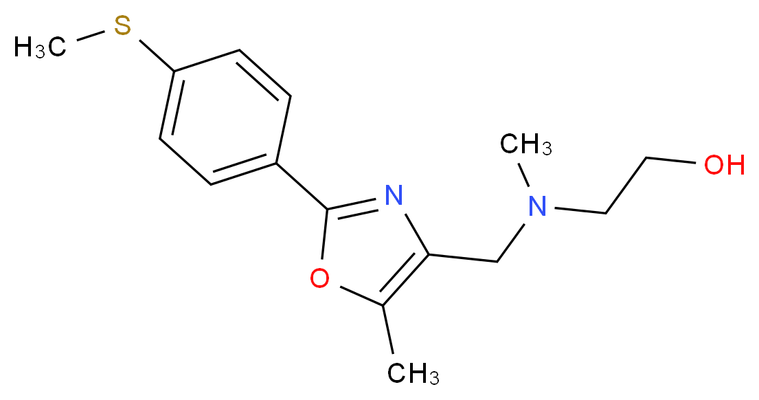 2-[methyl({5-methyl-2-[4-(methylthio)phenyl]-1,3-oxazol-4-yl}methyl)amino]ethanol_分子结构_CAS_)