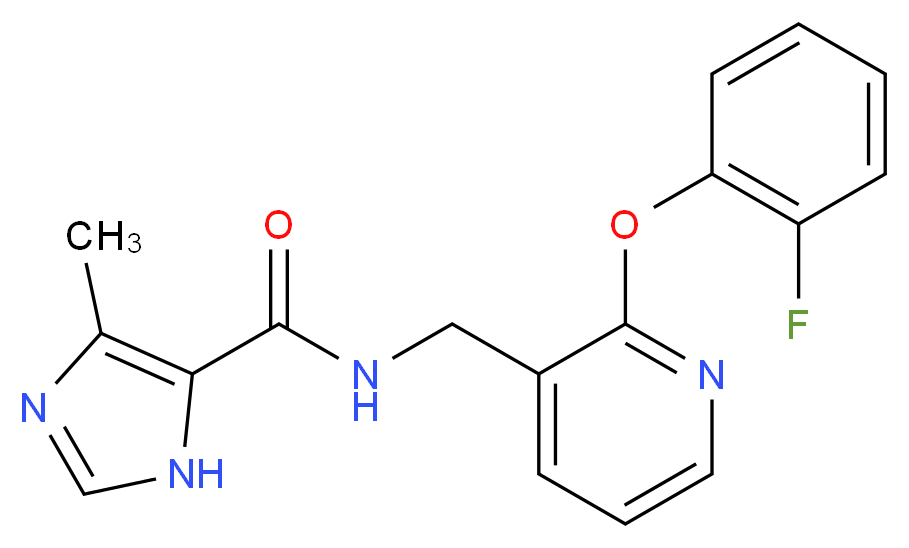 N-{[2-(2-fluorophenoxy)pyridin-3-yl]methyl}-4-methyl-1H-imidazole-5-carboxamide_分子结构_CAS_)
