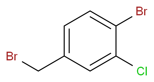 1-bromo-4-(bromomethyl)-2-chlorobenzene_分子结构_CAS_68120-44-5