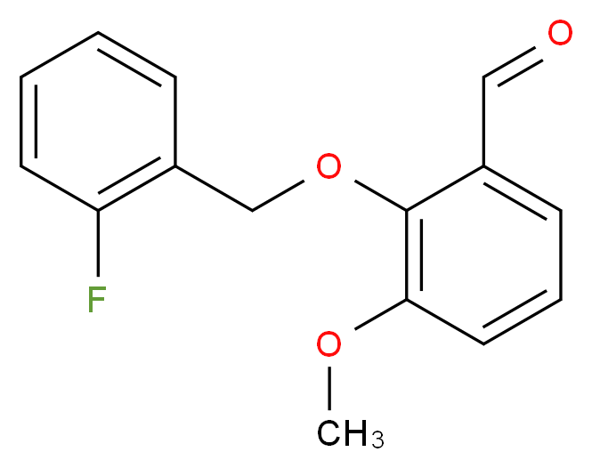 2-[(2-Fluorobenzyl)oxy]-3-methoxybenzaldehyde_分子结构_CAS_)