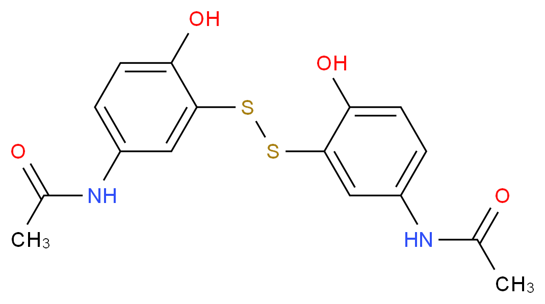 3'-Mercaptoacetaminophen Disulfide_分子结构_CAS_1253123-56-6)