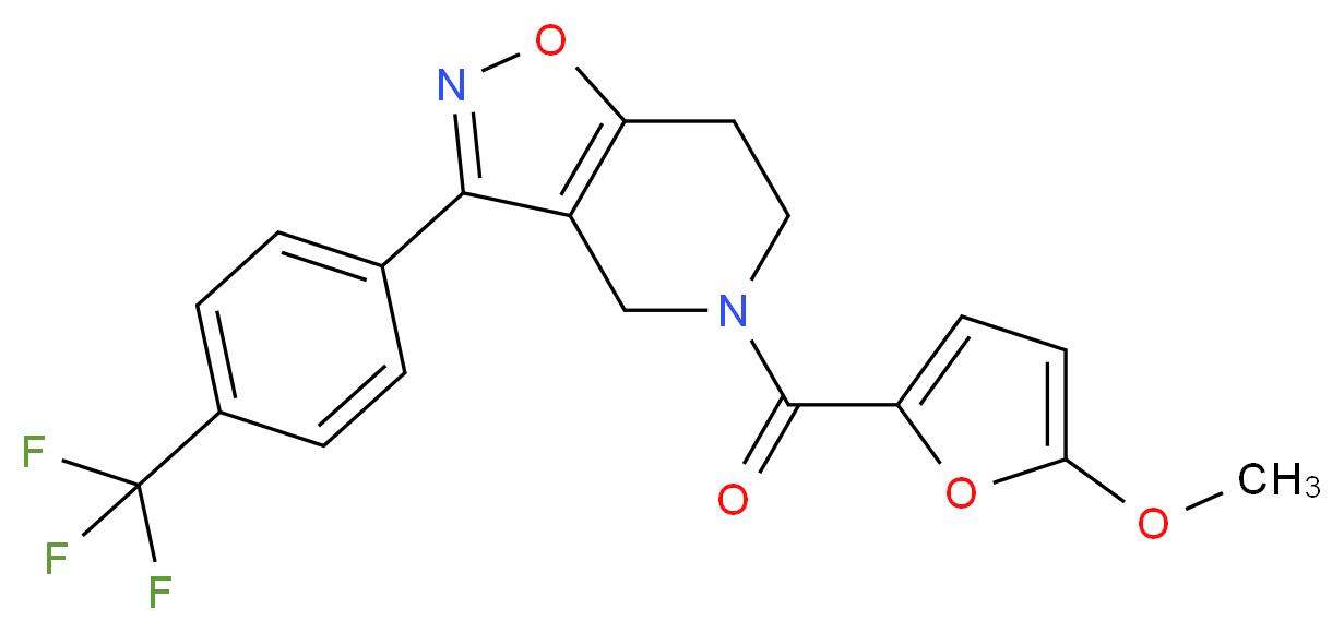 5-(5-methoxy-2-furoyl)-3-[4-(trifluoromethyl)phenyl]-4,5,6,7-tetrahydroisoxazolo[4,5-c]pyridine_分子结构_CAS_)