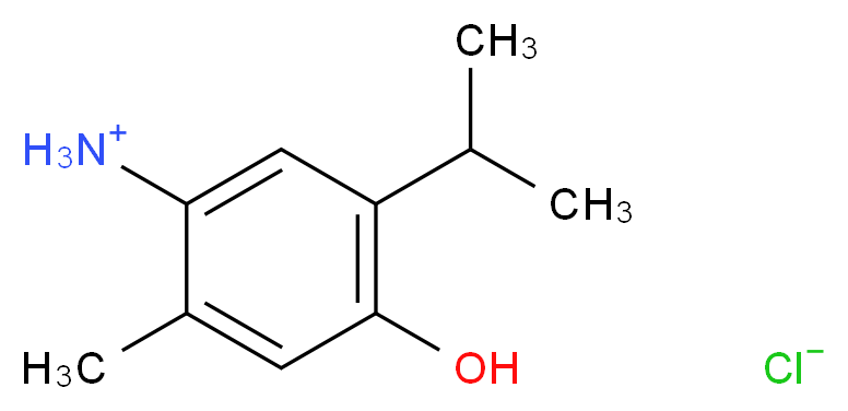 4-hydroxy-2-methyl-5-(propan-2-yl)anilinium chloride_分子结构_CAS_6321-11-5
