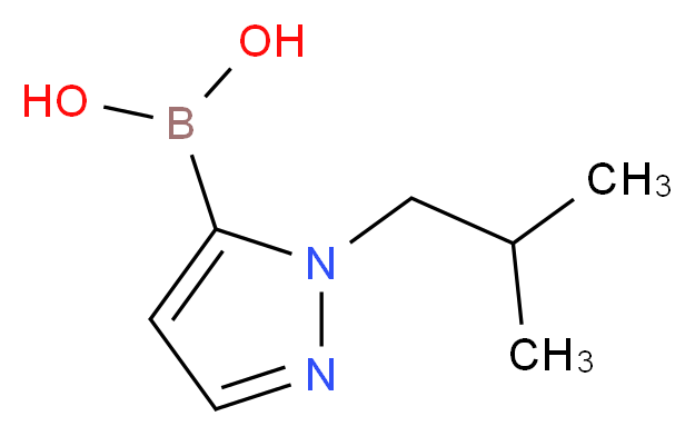 [1-(2-methylpropyl)-1H-pyrazol-5-yl]boronic acid_分子结构_CAS_847818-64-8