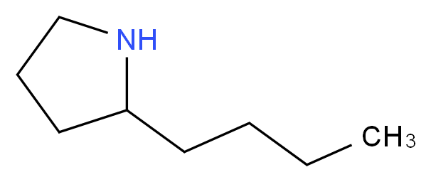 2-butylpyrrolidine_分子结构_CAS_3446-98-8