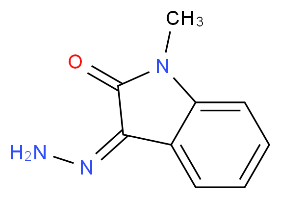 (3Z)-3-hydrazinylidene-1-methyl-2,3-dihydro-1H-indol-2-one_分子结构_CAS_3265-23-4